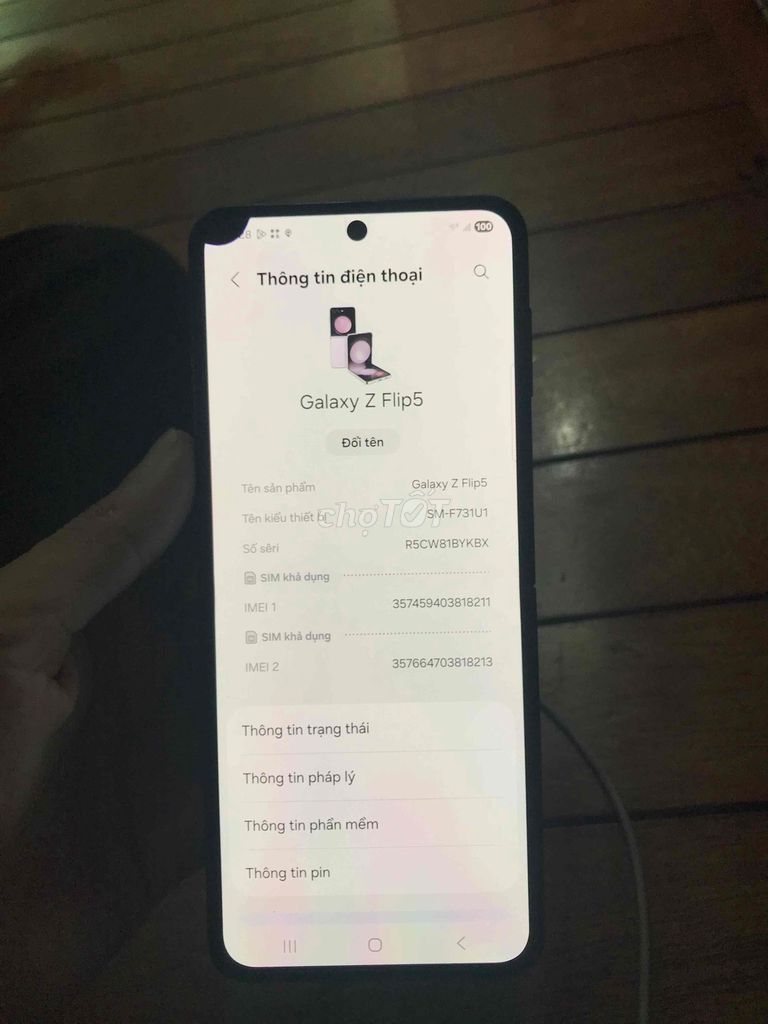 Cần bán zflip 5 tình trạng như ảnh. Mua bán Điện thoại tại Quận 7 Tp Hồ Chí Minh được đăng bởi Hà Đức Duy hình 1