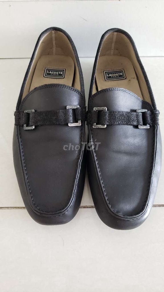 Giày lười nam Lacoste da thật đen size 40.5. Mua bán Giày dép tại Quận 12 Tp Hồ Chí Minh được đăng bởi HT hình 1