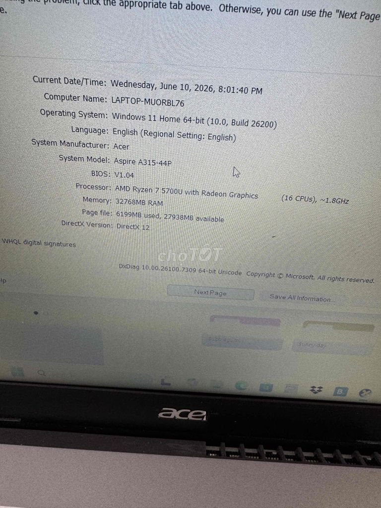 Acer Aspire 3 Ryzen 7 32GB/1TB. Mua bán Laptop tại Quận Đống Đa Hà Nội được đăng bởi Lê Khuyến hình 1