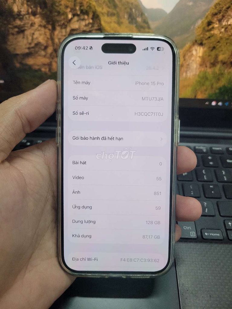iPhone 15 Pro 128GB Đen Quốc tế, chính chủ, ko lỗi. Mua bán Điện thoại tại Quận 6 Tp Hồ Chí Minh được đăng bởi Nguyen Phi hình 1