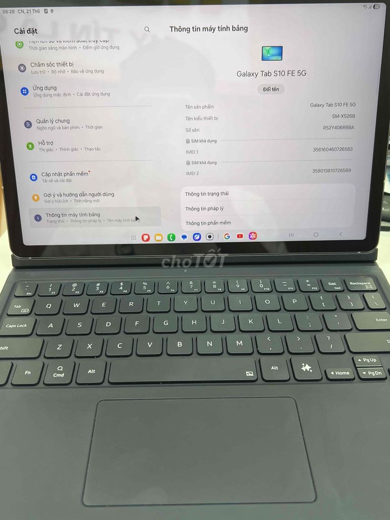 Samsung Tab S10FE 5G 8GB/128GB Bàn phím 97%. Mua bán Máy tính bảng tại Quận 12 Tp Hồ Chí Minh được đăng bởi OkShop hình 1