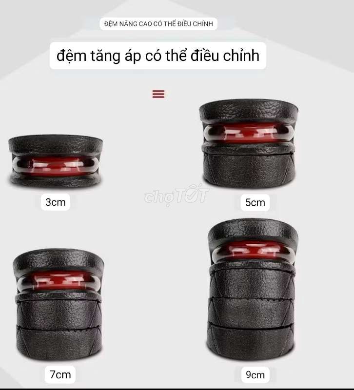 Lót giày tăng chiều cao 3cm, 5cm, 7cm