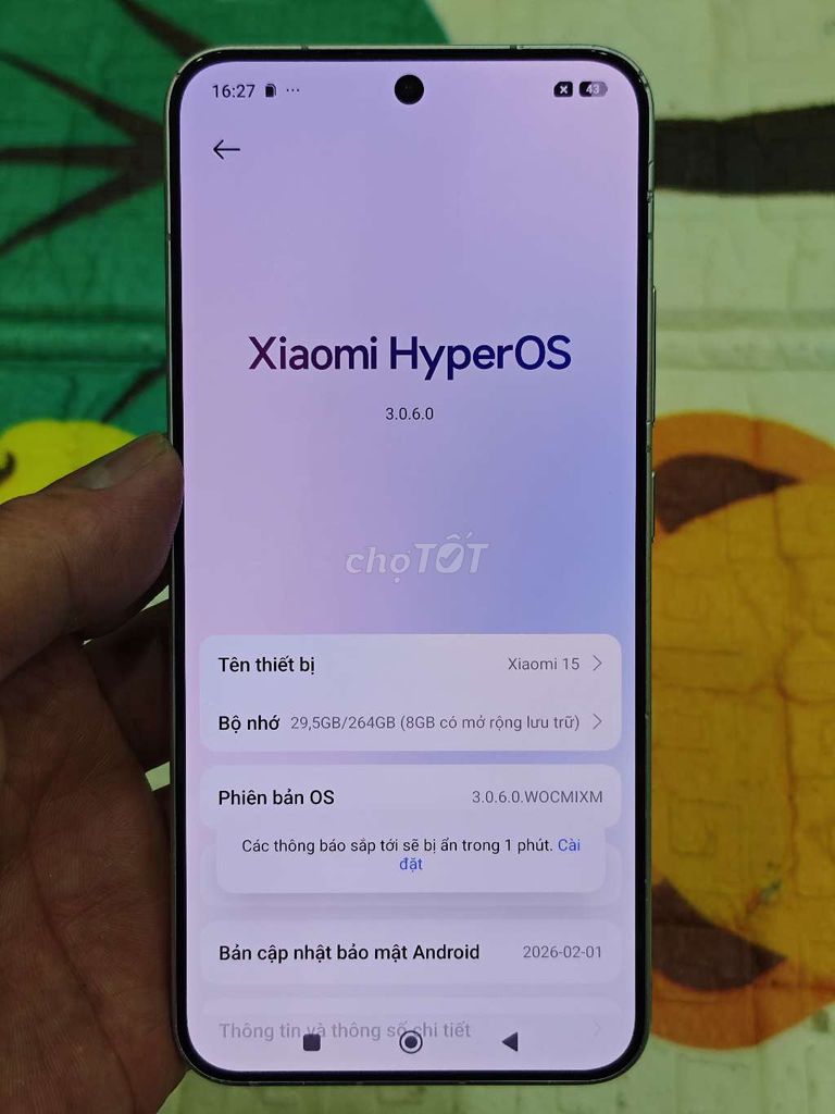 Xiaomi 15 12/256GB Trắng Quốc tế. Mua bán Điện thoại tại Quận Hoàng Mai Hà Nội được đăng bởi Nguyennoi hình 1