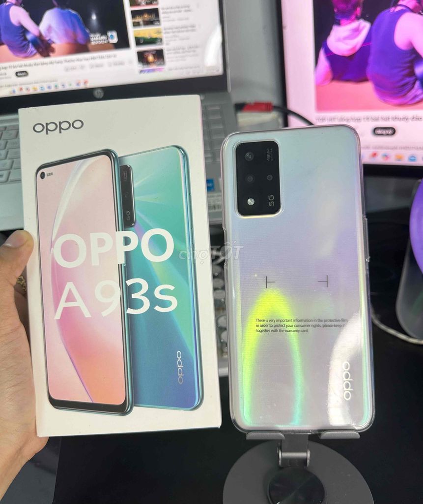 Oppo A93s 5G mới đẹp.mạnh. pin trâu. game mạnh