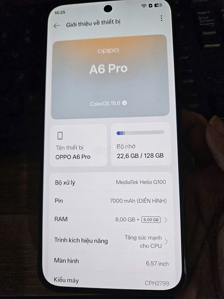 Oppo A6 Pro 8GB/128GB MediaTek Helio G100. Mua bán Điện thoại tại Quận 10 Tp Hồ Chí Minh được đăng bởi Hội Đồ Điện Tử hình 1