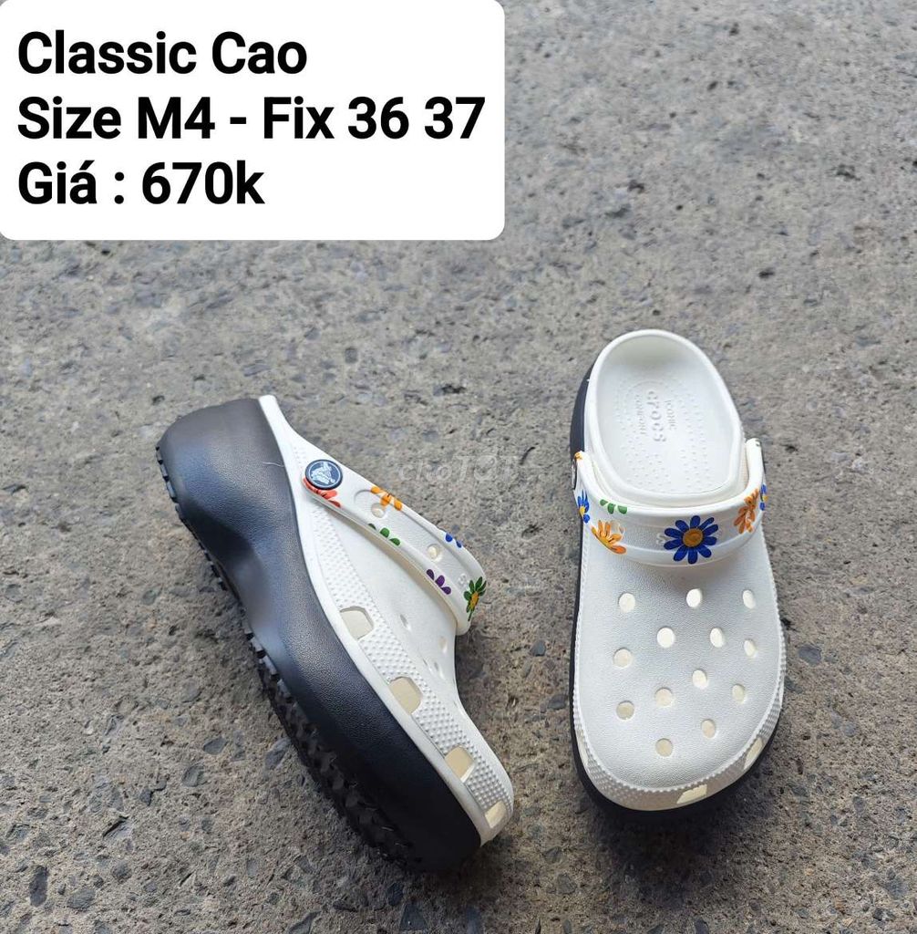 Dép crocs nâng chiều  cao như hình 
Size 36 37