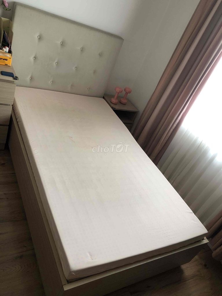 bộ giường mfc An Cương nệm cao su Liên Á 110x200cm. Mua bán Giường, chăn ga gối nệm tại Quận 4 Tp Hồ Chí Minh được đăng bởi Trần Bảo hình 1