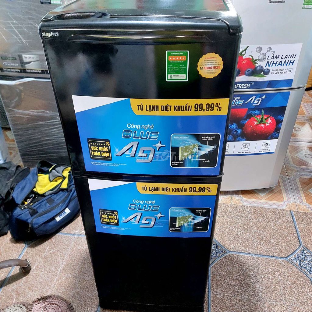 Tủ lạnh Sanyo 125L Blue Ag+ Đen. Mua bán Tủ lạnh tại Quận Ninh Kiều Cần Thơ được đăng bởi ĐIỆN LẠNH HOÀNG KHẢI hình 1