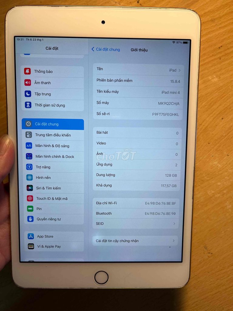 Apple iPad Mini 4 128GB. Mua bán Máy tính bảng tại Quận Hai Bà Trưng Hà Nội được đăng bởi Nguyễn Thu Ngân hình 1