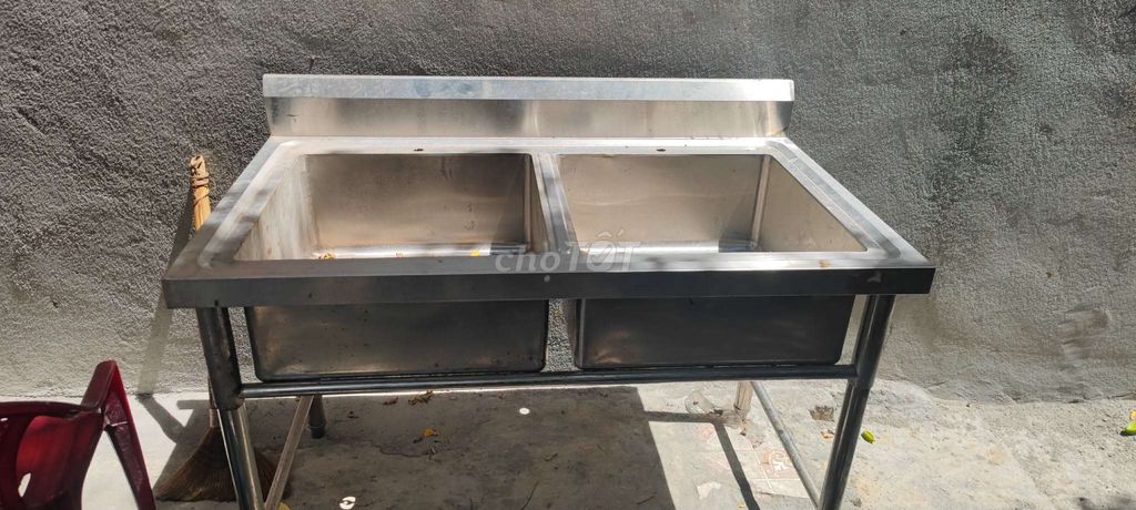 Bồn rửa chén Inox 2 hộc Bạc. Mua bán Thiết bị vệ sinh, nhà tắm tại Quận Thanh Khê Đà Nẵng được đăng bởi lunghelo hình 1