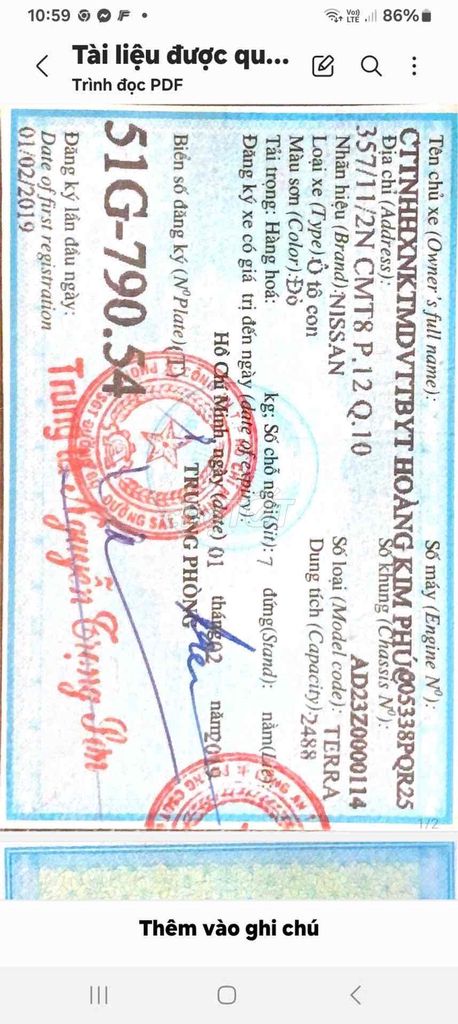 Cần bán Nissan Terra Xe 1 đời chủ - ***. Mua bán Ô tô tại Quận Bình Thạnh Tp Hồ Chí Minh được đăng bởi Nguyễn Quốc Việt hình 6