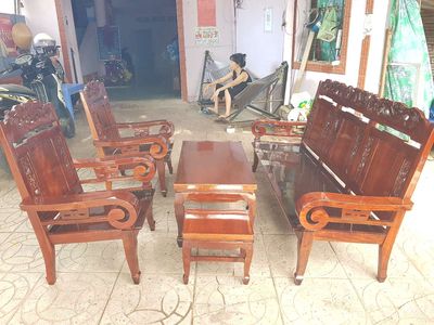 Bộ salon 6 món xưa gổ căm xe. Mua bán Bàn ghế tại Quận Bình Thuỷ Cần Thơ được đăng bởi Cường Đồ Gổ Cũ Xưa