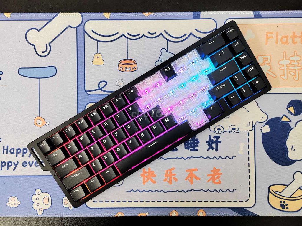 Bàn phím cơ EWEADN ZAP68 Custom Keycap Trong Suốt. Mua bán Phụ kiện (Màn hình, Chuột...) tại Quận Bình Thuỷ Cần Thơ được đăng bởi Bàn Phím Kơ hình 1