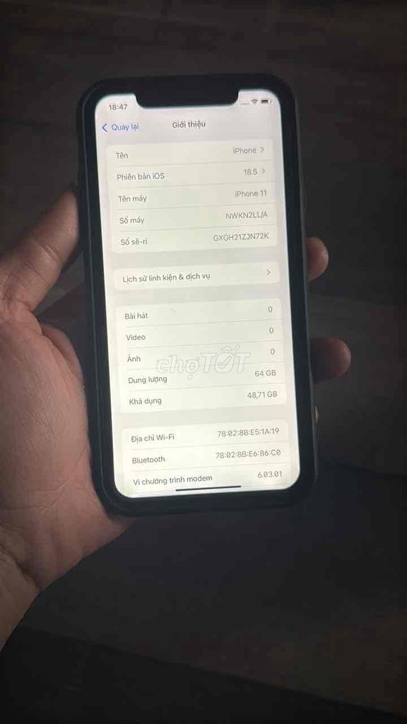 Apple iPhone 11 64GB Trắng. Mua bán Điện thoại tại Quận 12 Tp Hồ Chí Minh được đăng bởi Dinh Mai Nuong hình 1