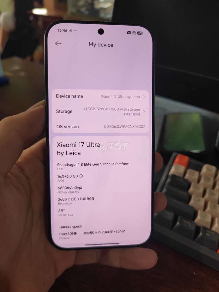 Xiaomi 17 Ultra by Leica 528GB Đen (nội địa trung). Mua bán Điện thoại tại Thành phố Thủ Dầu Một Bình Dương được đăng bởi LakMobile  hình 1
