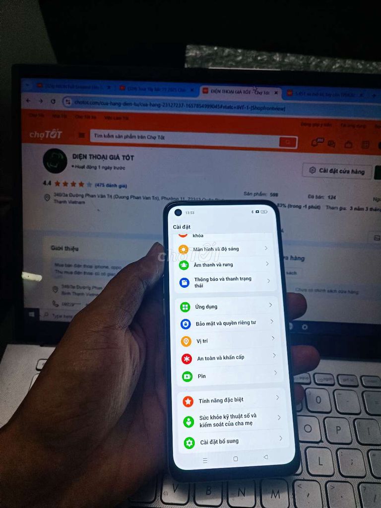 OPPO RENO 8 5G 8GB.256GB DIMENSITY 1300 PIN 4500. Mua bán Điện thoại tại Quận Bình Thạnh Tp Hồ Chí Minh được đăng bởi Dân Mobile hình 2