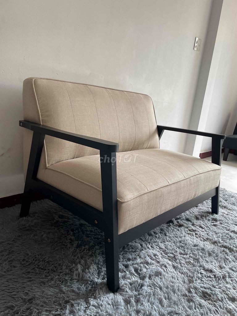 Ghế Sofa tay gỗ 2 người ngồi