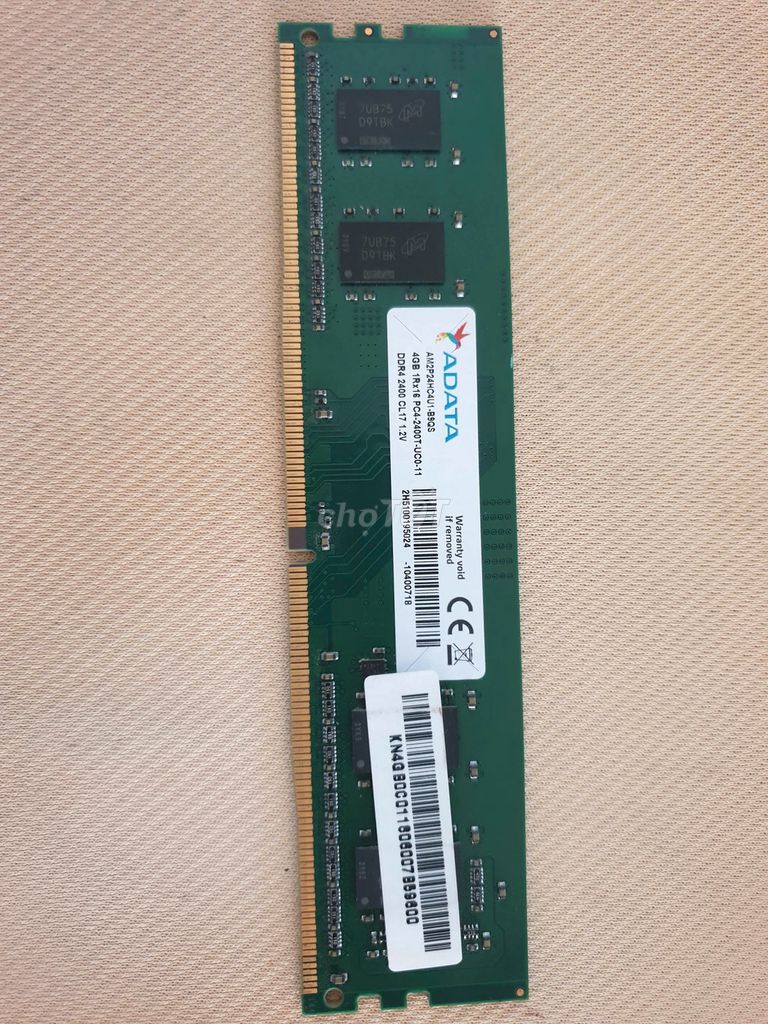Xác RAM ADATA 4GB DDR4 2400MHz. Mua bán Linh kiện (RAM, Card...) tại Huyện Mỹ Tú Sóc Trăng được đăng bởi Vĩnh An hình 1