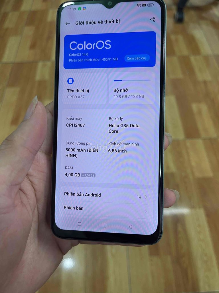 Oppo A57 128GB pin trâu bh 3 tháng. Mua bán Điện thoại tại Quận Bình Thạnh Tp Hồ Chí Minh được đăng bởi Đông Mobile hình 1