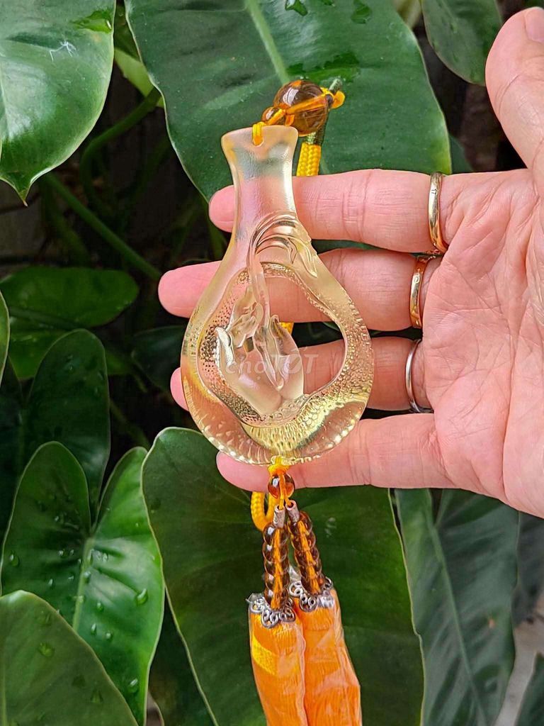 Khánh treo xe Đá lưu ly Vàng Hồ lô