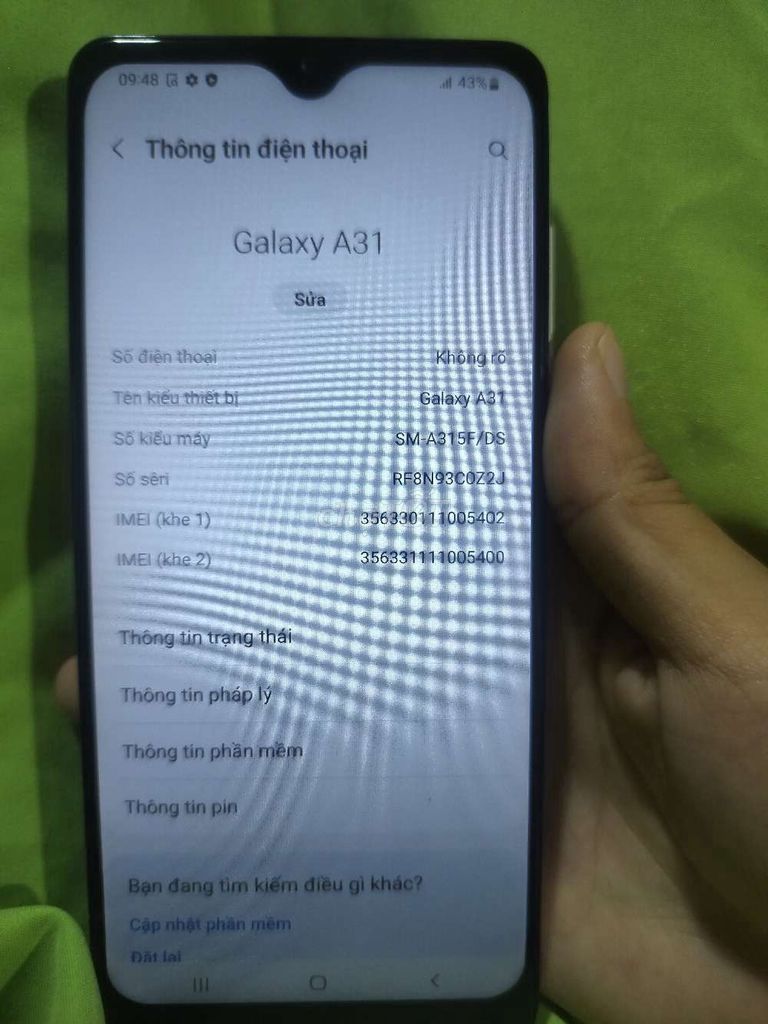 Samsung Galaxy A31 128GB Trắng. Mua bán Điện thoại tại Quận Nam Từ Liêm Hà Nội được đăng bởi Như Tâm hình 1