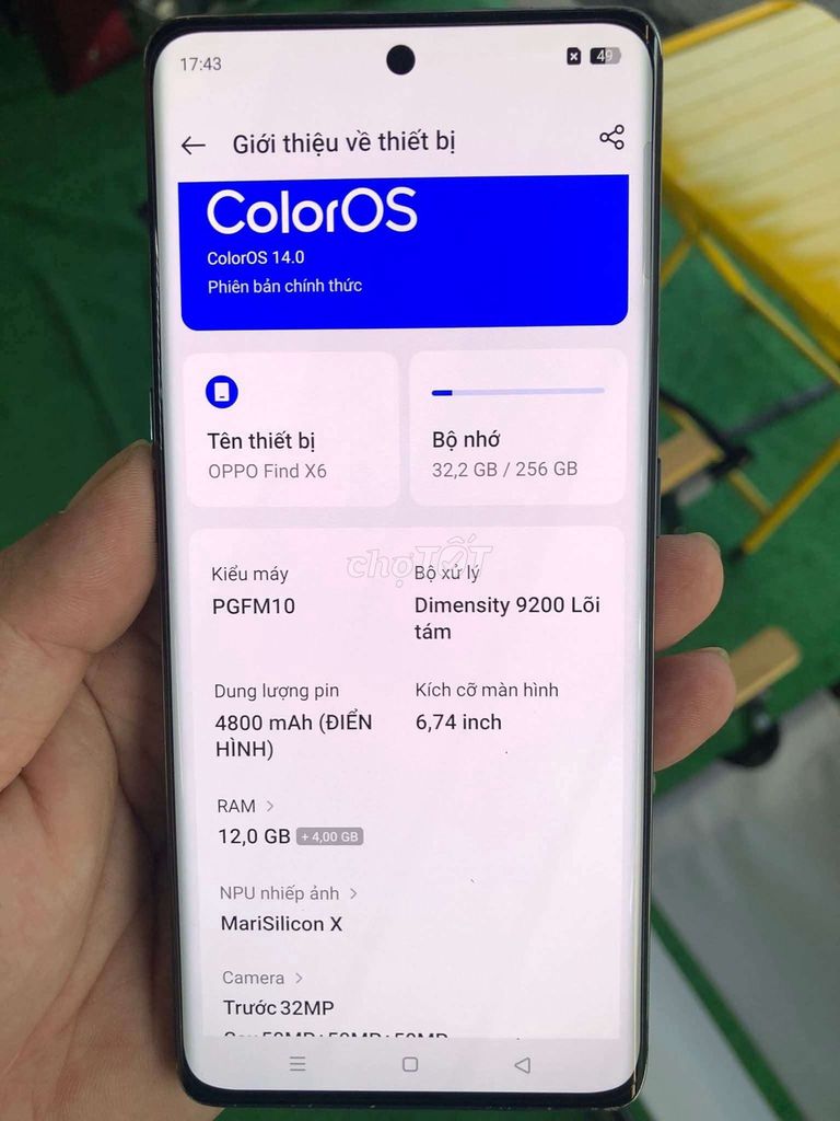 OPPO Find X6 Đen 256GB. Mua bán Điện thoại tại Huyện Phụng Hiệp Hậu Giang được đăng bởi Thanh Cần hình 1