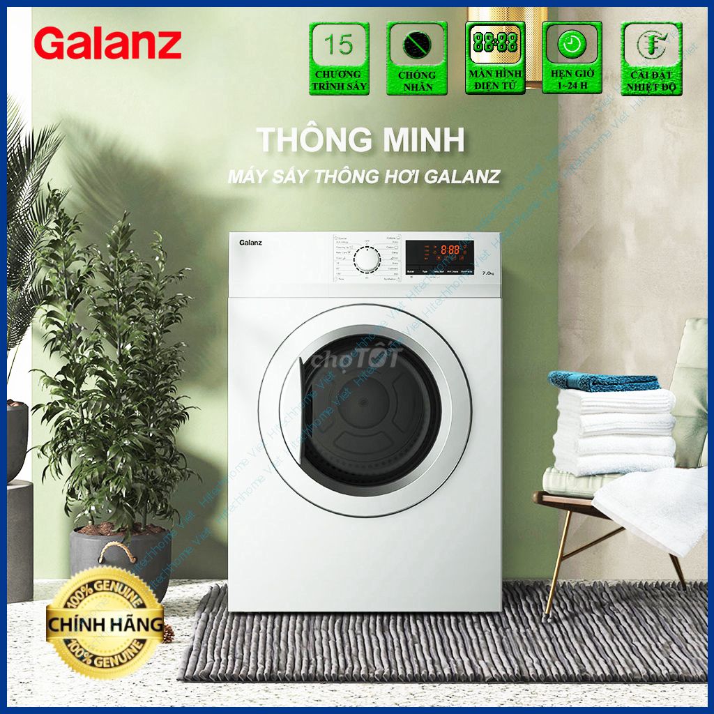 Máy sấy thông hơi Galanz 7 kg DV-70T5C(W)