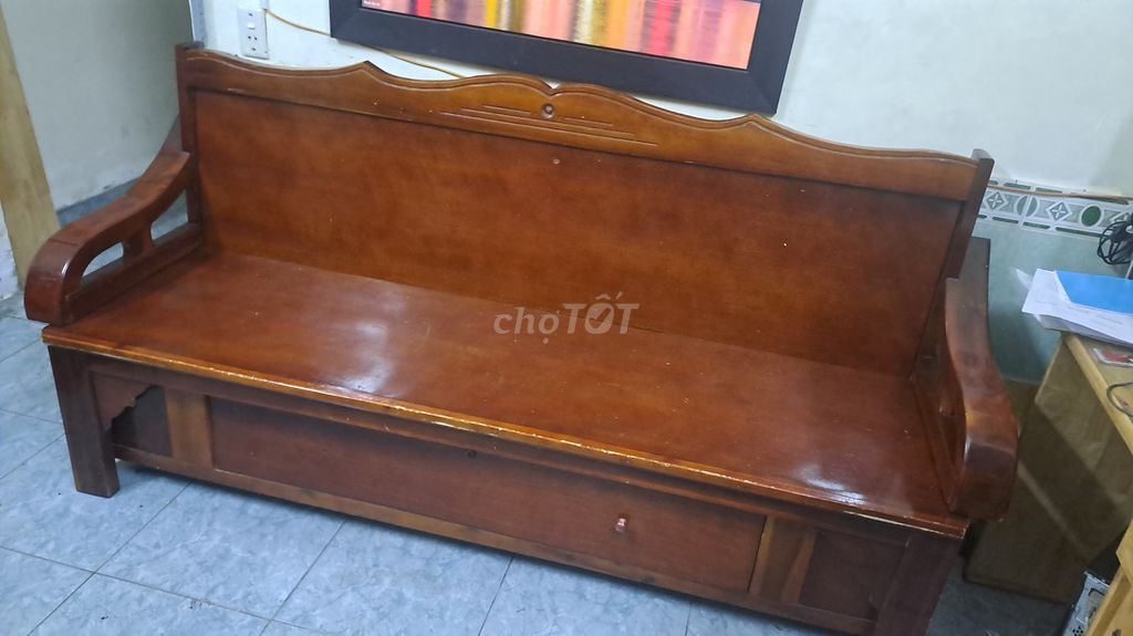 Trường kỷ gỗ tự nhiên 1m96x53cm. Mua bán Bàn ghế tại Quận Tân Bình Tp Hồ Chí Minh được đăng bởi Huy Hoàng hình 1
