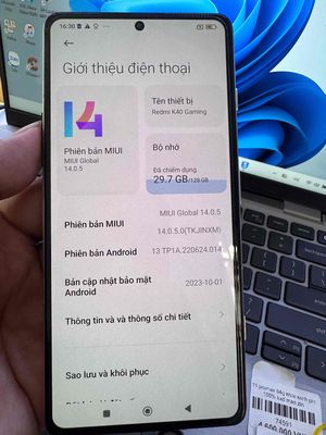 Xiaomi Redmi K40 Gaming 128GB Xám
