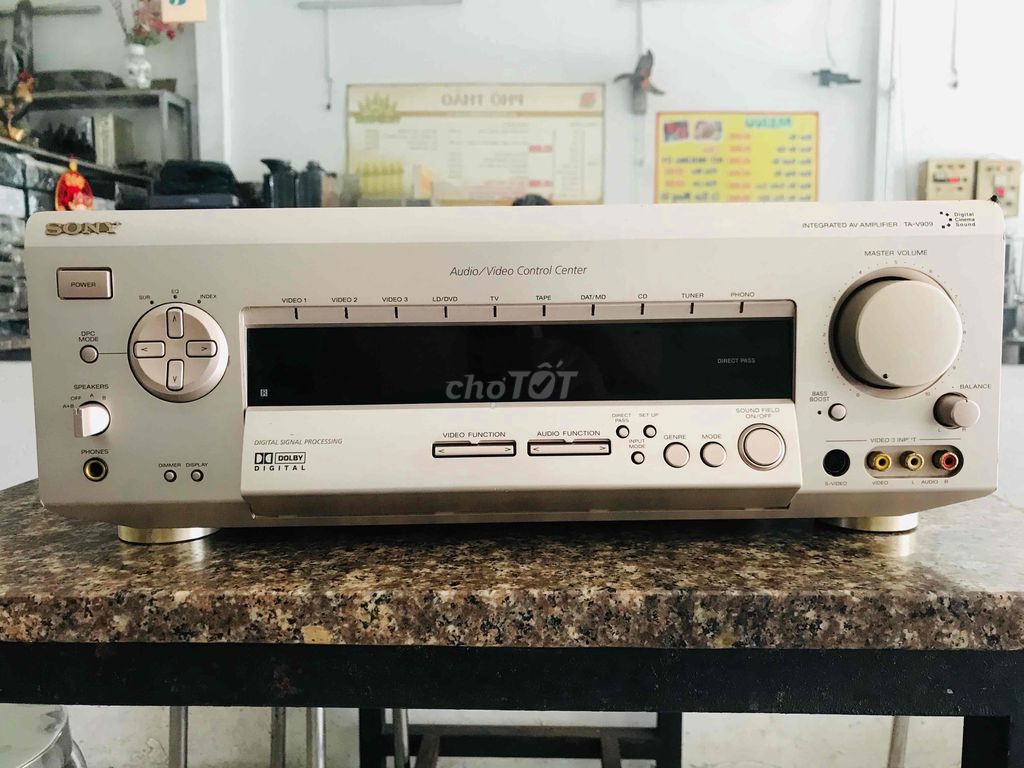 Amply Sony TA-V909 CS-217w máychạy 10 sò than đại. Mua bán Tivi, Âm thanh tại Quận 12 Tp Hồ Chí Minh được đăng bởi Xuân Thảo hình 1