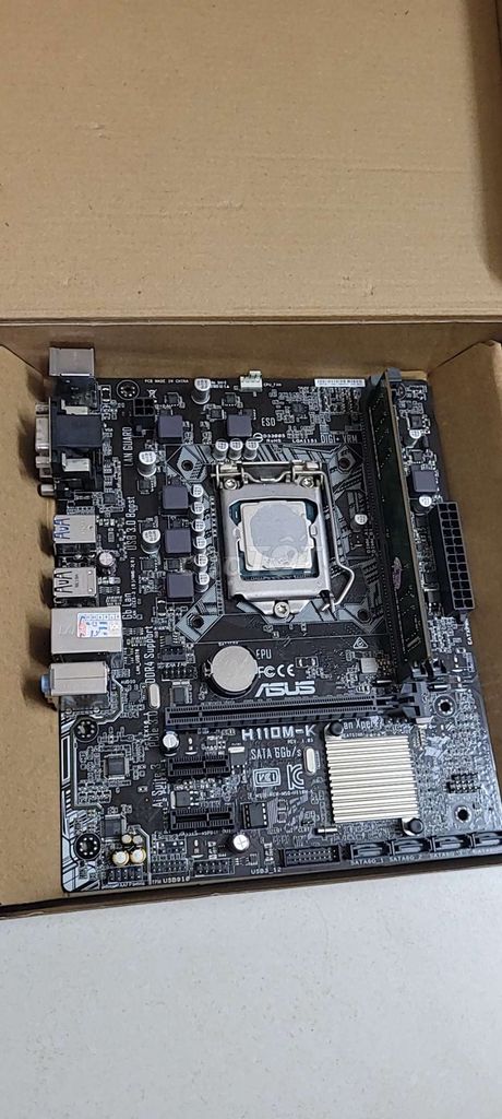 Mainboard Asus H110M-K DDR4 LGA1151. Mua bán Linh kiện (RAM, Card...) tại Huyện Bình Chánh Tp Hồ Chí Minh được đăng bởi Đăng Hữu Huy hình 1