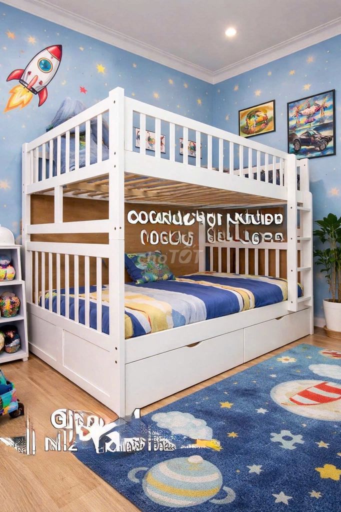 Giường tầng gỗ trắng đã qua sử dụng. Mua bán Giường, chăn ga gối nệm tại Quận 12 Tp Hồ Chí Minh được đăng bởi Ngahuyen Bui hình 1
