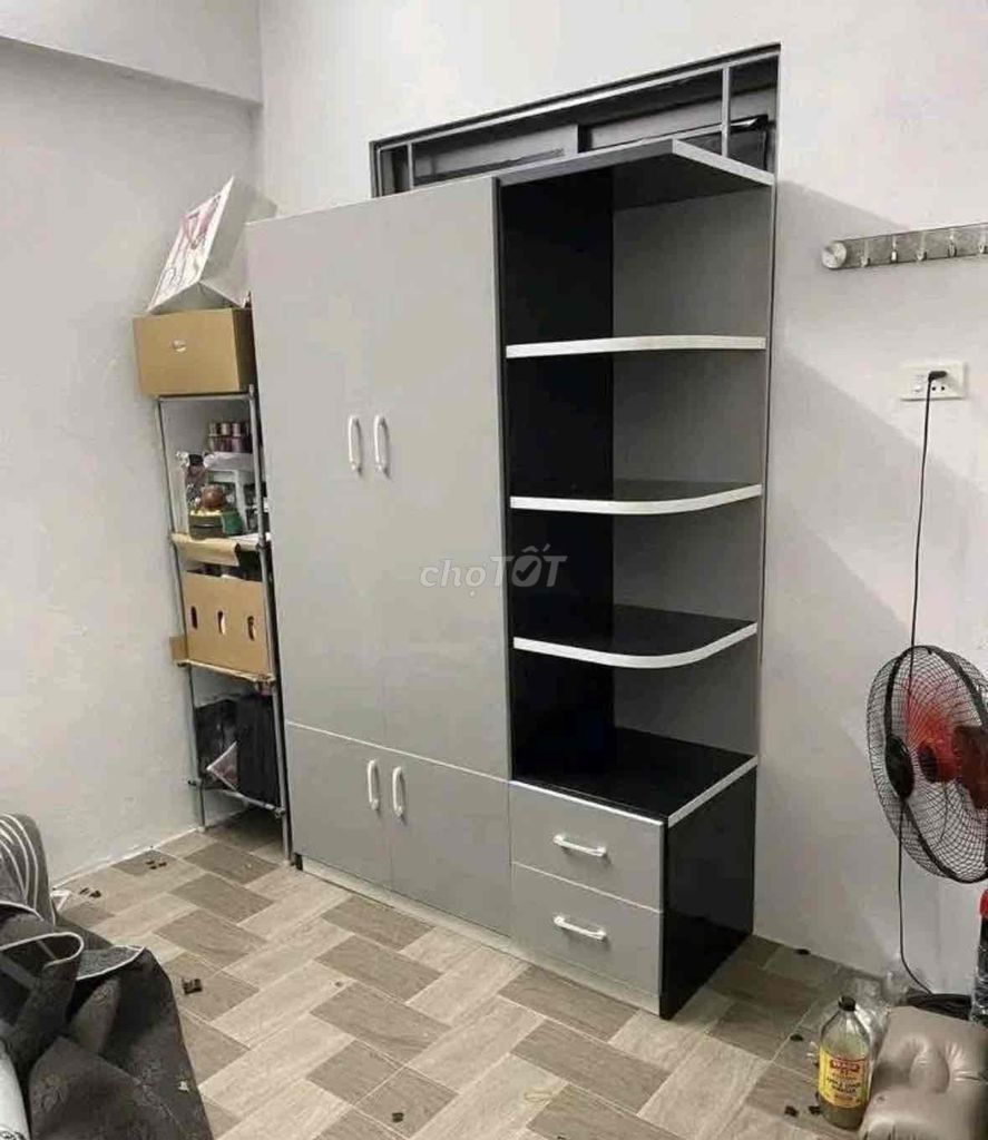 Tủ quần áo Nhựa 2 lớp Xám, Đen 1m25. Mua bán Tủ, kệ gia đình tại Thành phố Thủ Đức Tp Hồ Chí Minh được đăng bởi Hong Le hình 1