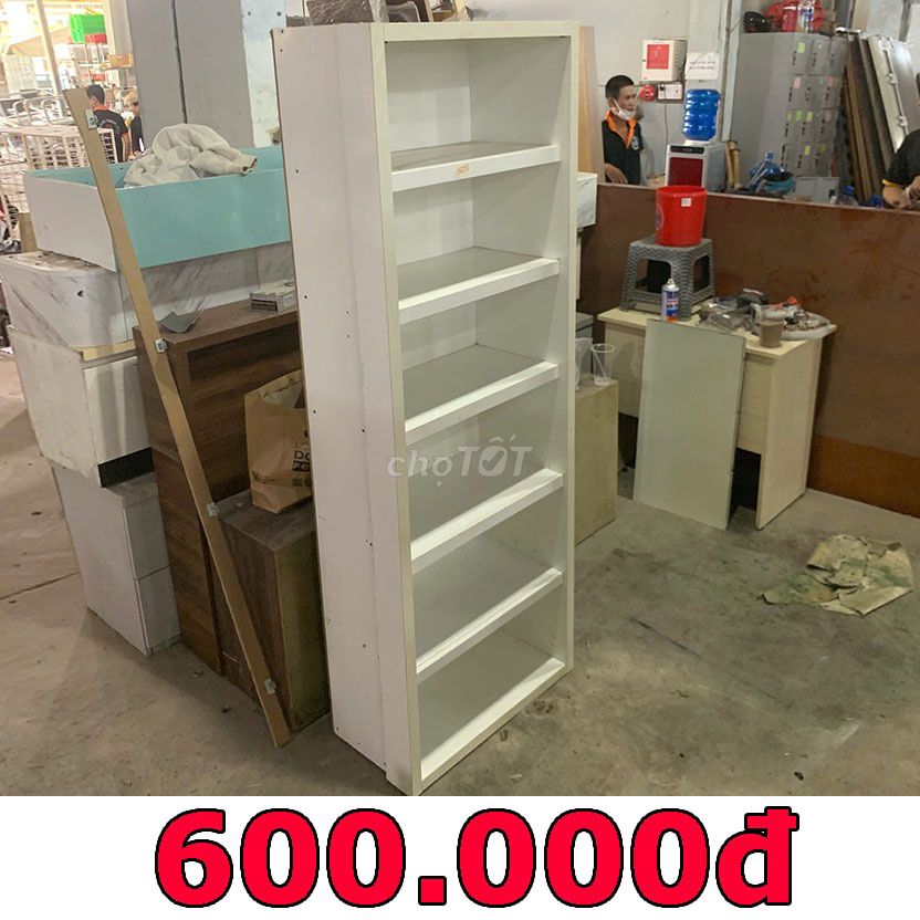 Kệ Sách Gỗ MDF Trắng 1m9 Đã Sử Dụng Đẹp 90%. Mua bán Tủ, kệ gia đình tại Quận 7 Tp Hồ Chí Minh được đăng bởi Thanh lý HD hình 1