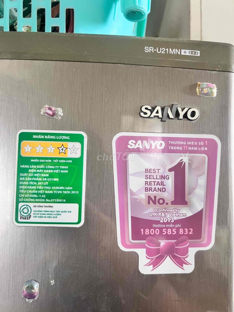 Tủ lạnh Sanyo SR-U21MN Xám 207 lít. Mua bán Tủ lạnh tại Quận Bình Tân Tp Hồ Chí Minh được đăng bởi Thảo Trần hình 1