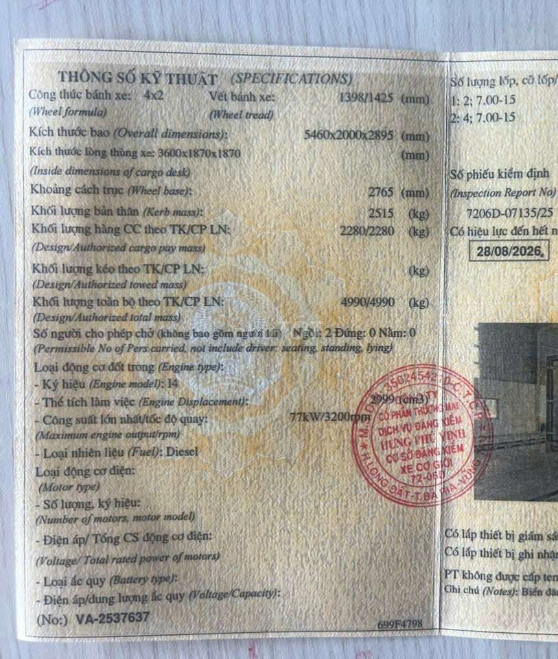 Bán gấp isuzu 2.3 tấn đời 2022 thùng kín 3m6. Mua bán Xe tải, xe ben tại Thành phố Thuận An Bình Dương được đăng bởi Hồ Xe Tải hình 6