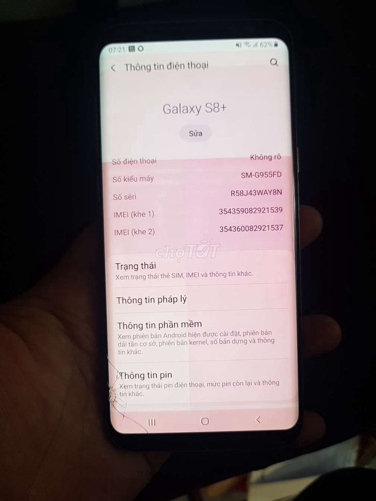 Samsung s8 plus gam4/64 như hình