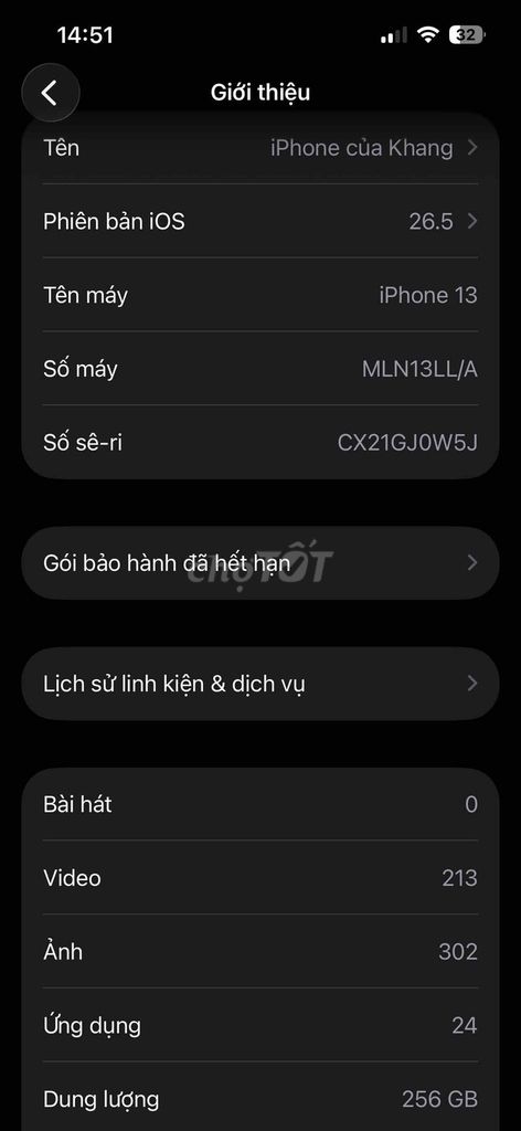 iPhone 13 256GB. Mua bán Điện thoại tại Huyện Trà Ôn Vĩnh Long được đăng bởi Gary Trần hình 1
