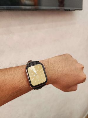 Apple watch sr4 thép gold 44mm kèm dây da