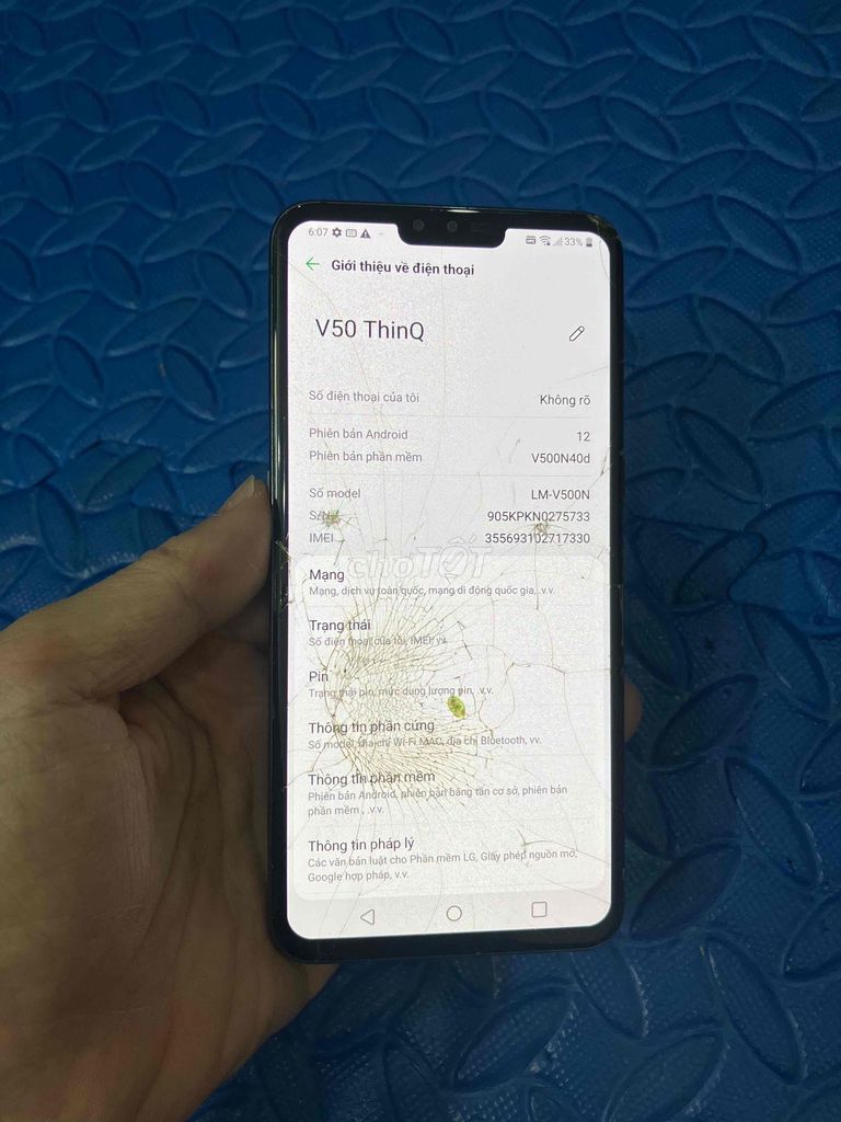 Bán xác LG V50 Thinq Snap855 zin nứt nhiều. Mua bán Điện thoại tại Quận Hà Đông Hà Nội được đăng bởi Mạnh Mobile hình 1