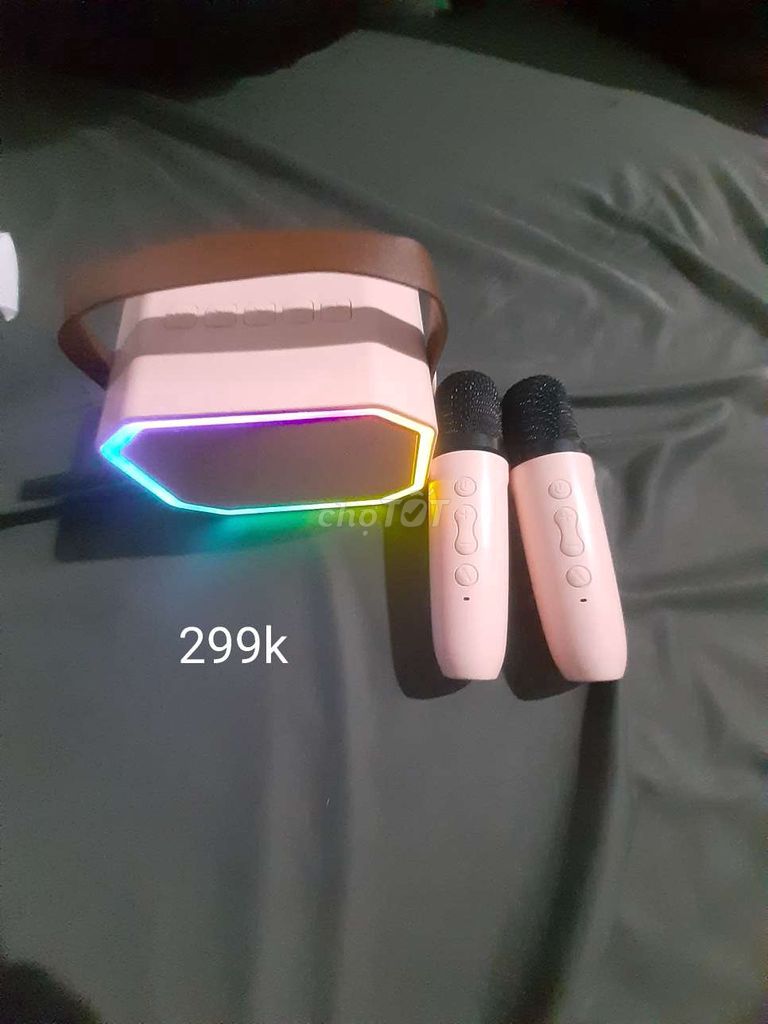 Loa karaoke mini Hồng. Mua bán Tivi, Âm thanh tại Thành phố Thuận An Bình Dương được đăng bởi Văn Khang hình 1