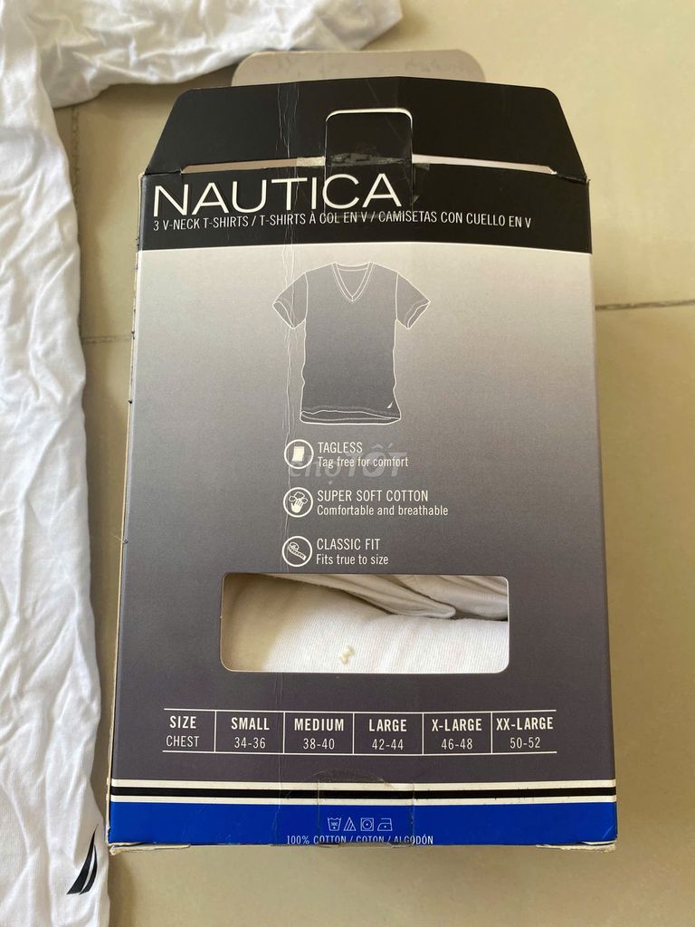 3 cái Áo thun Nautica nam Cotton cổ tim trắng L. Mua bán Quần áo tại Quận 6 Tp Hồ Chí Minh được đăng bởi Hồ Đức Nam hình 1