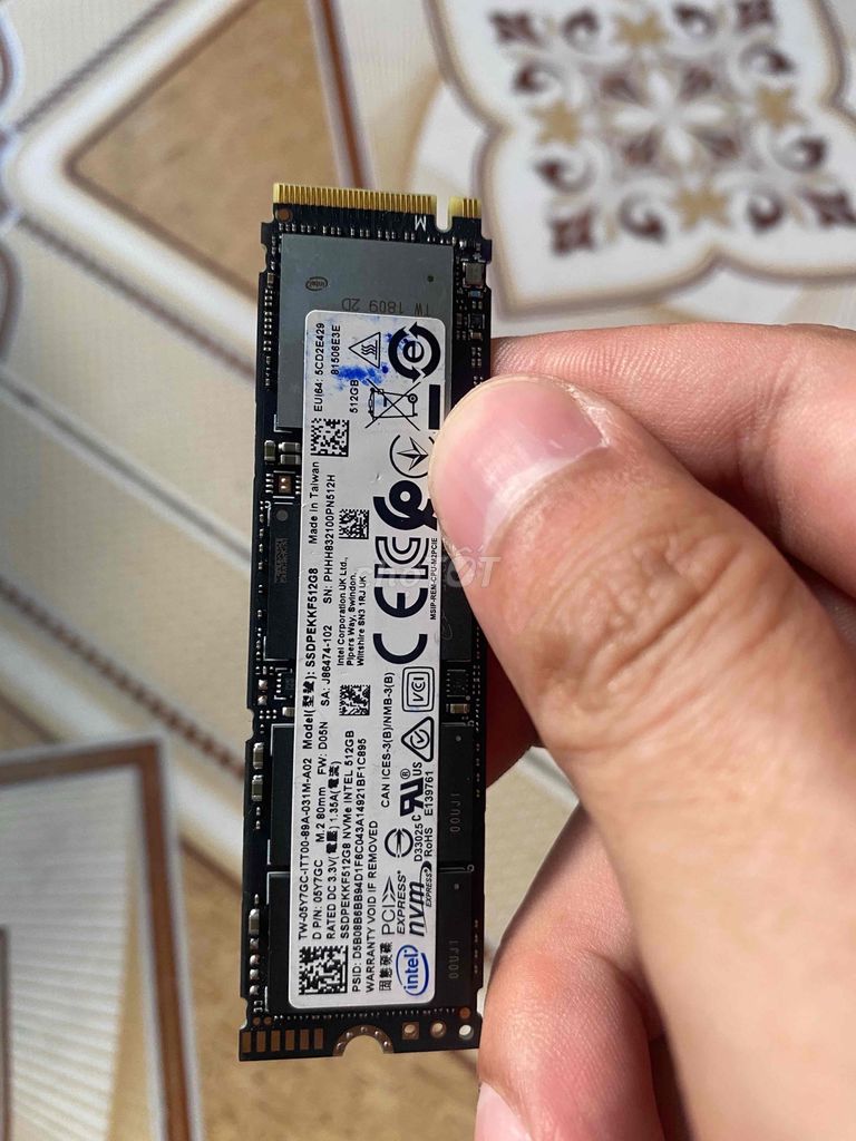 SSD Nvme 512G Intel zin máy Hp mỹ Good Win 10