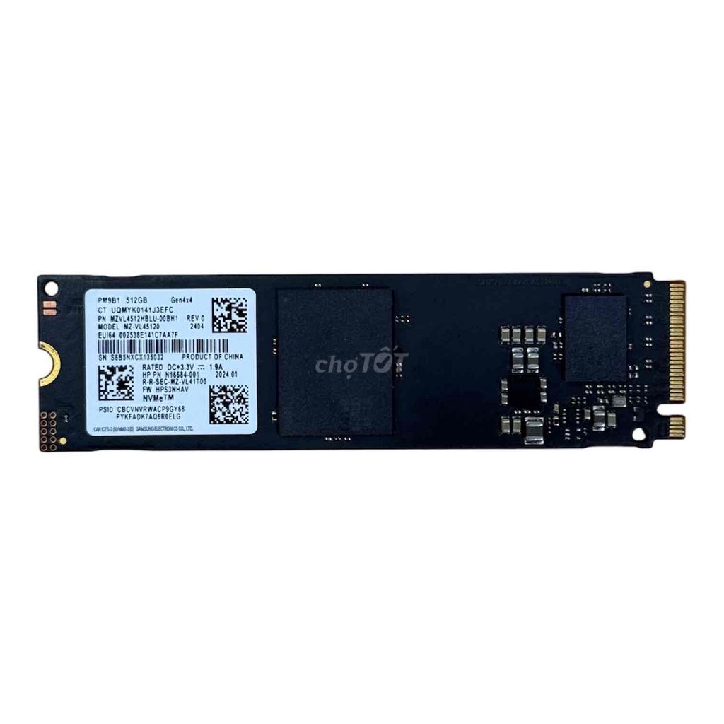 Ổ cứng SSD M2 NVME Samsung PM9B1 512GB Gen 4. Mua bán Linh kiện (RAM, Card...) tại Quận Tân Bình Tp Hồ Chí Minh được đăng bởi Memoryshop hình 1
