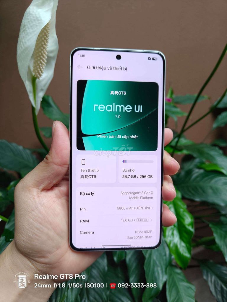 Realme GT6 12GB/256GB Trắng. Mua bán Điện thoại tại Huyện Hạ Hòa Phú Thọ được đăng bởi dân nv hình 1