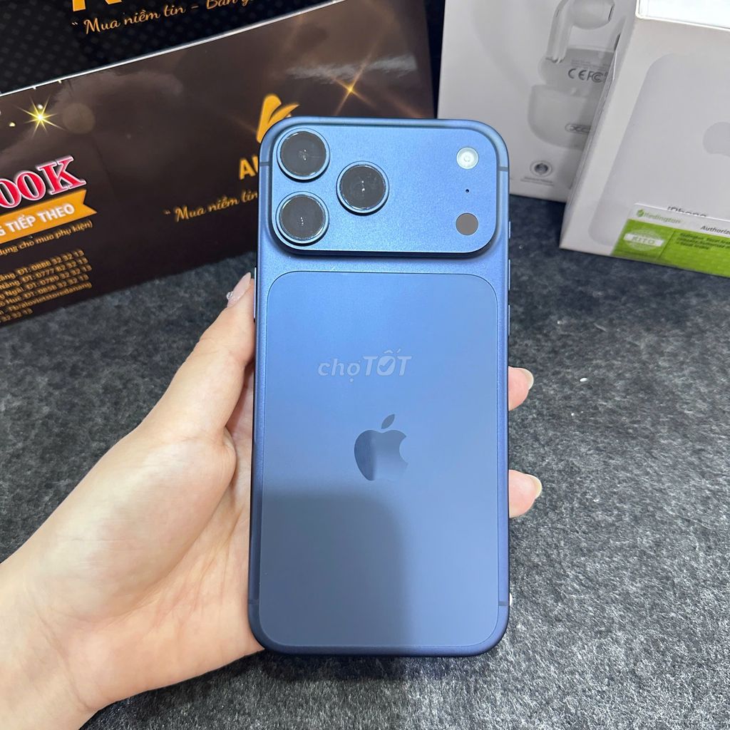 iPhone 17 Pro Max Xanh 256 VN/A còn BH hãng. Mua bán Điện thoại tại Quận Liên Chiểu Đà Nẵng được đăng bởi Alovietstore Đà Nẵng hình 1