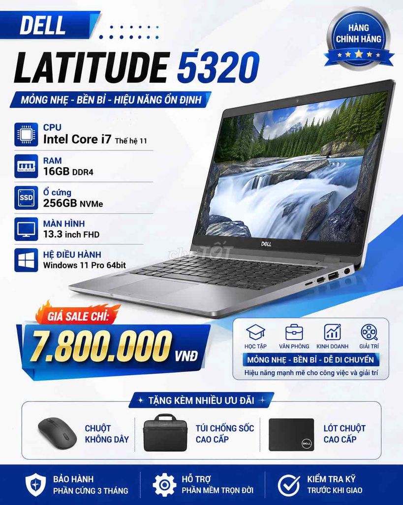 Dell Latitude 5320 i7 13.3 inch 16GB/256GB. Mua bán Laptop tại Thành phố Buôn Ma Thuột Đắk Lắk được đăng bởi Nguyễn Tiến Quý hình 1