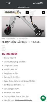 xe điện gấp FTN. Mua bán Xe điện tại Thành phố Nam Định Nam Định được đăng bởi xe máy Trần Trung Bil 7002