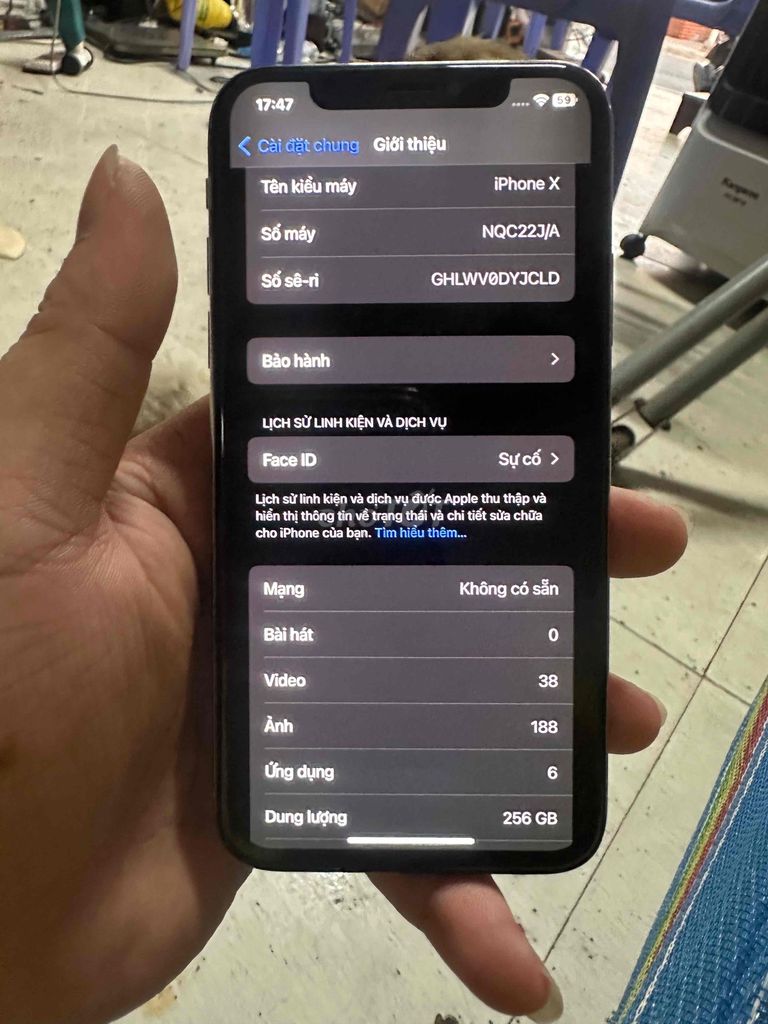 Apple iPhone X 256GB Trắng Đã sử dụng. Mua bán Điện thoại tại Thành phố Thuận An Bình Dương được đăng bởi Cao Lộc hình 1