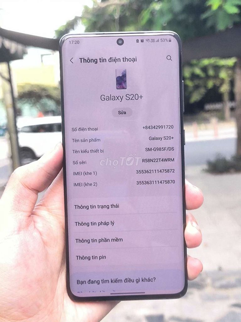Samsung Galaxy S20+ 128GB Đen. Mua bán Điện thoại tại Quận Cẩm Lệ Đà Nẵng được đăng bởi Hoang hình 1